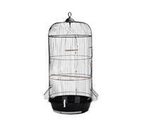 Jiuvaso Cage à Oiseaux Ronde en Grillage Robuste et Aéré pour Perroquets Gris D'Afrique, Calopsittes et Inséparables