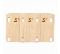 Jiuvaso Cale de Manche pour Guitare Entretoise Shim Plaquette en Erable Dur pour Optimiser la Jouabilité et Assurer un Appui, Cales De Manche De Guitare En Érable De 0,5 Degré Lot De 3