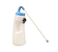 Jiuvaso Calf Milk Feeder Bouteille Veau Nourrissage Tube d'alimentation Poignée Résistante Polyéthylène sans Effort Adapté Exploitation Ferme Domestique, 2.5l