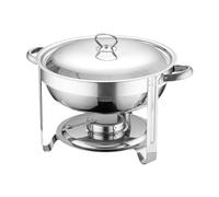 Jiuvaso Chafing Dish Plateau Buffet Chauffant Plateau Traiteur Plateau Service Plat avec Couvercle en Acier Inoxydable Fonction Maintien Chaleur Adapté, Argent