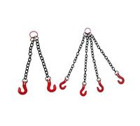 Jiuvaso Chaîne de levage pour voiture RC, élingue de levage, pièces détachées, remplacement direct, décoration, simulation, 2 Hameçons et 4 Hameçons