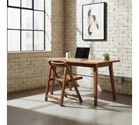 Jiuvaso Chaise Pliante en Bois Chaise de Salle à Manger Chaise de Cuisine Chaise avec Dossier Construction en Bois Assise en Lin Doux Profil Compact Facile à, Noyer