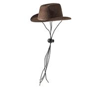 Jiuvaso Chapeau pour Animaux de Compagnie, Couvre-chef pour Chiot, Accessoires de Décoration, Chapeau de Cowgirl Doux pour Chaton, Style Western, pour Un, brun