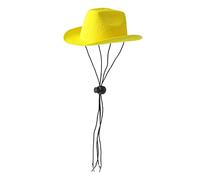 Jiuvaso Chapeau pour Animaux de Compagnie, Couvre-chef pour Chiot, Accessoires de Décoration, Chapeau de Cowgirl Doux pour Chaton, Style Western, pour Un, JAUNE