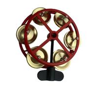 Jiuvaso Charleston, Tambourin, Cymbales pour Jazz, Instruments Rythmiques, Concerts, Karaoké, Enfants, Adultes, Ensembles, Ergonomiques, or Rouge