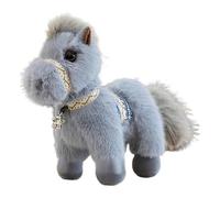 Jiuvaso Cheval En Peluche Figurine Animal Jouet Doux Mascotte Collection Printemps Câlin Adapté Aux Enfants Présent D'Anniversaire Bureau Maison, Gris