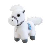 Jiuvaso Cheval En Peluche Figurine Animal Jouet Doux Mascotte Collection Printemps Câlin Adapté Aux Enfants Présent D'Anniversaire Bureau Maison, Blanc