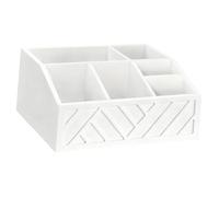 Jiuvaso Coffee Station Organizer Rangement pour Capsules Organiser Condiments Porte Gobelets En Bois Multifonction Adapté à La Maison Cuisine, Blanc