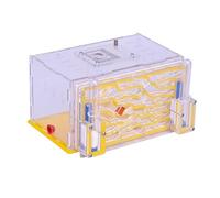 Jiuvaso Coffret de Présentation, Jouet avec Panier d'alimentation, Ferme d'apprentissage à Faire Soi-même, Caisse D'élevage pour Cadeau de Fête de, Jaune