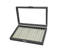 Jiuvaso Coffret de rangement en bois pour stylos avec fenêtre transparente, idéal pour un anniversaire.