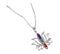 Jiuvaso Collier Pendentif Floral, Bijou Fantaisie, Style rétro, chaîne Pull, Collier Fleur ajourée pour la Saint-Valentin et la Remise diplôme