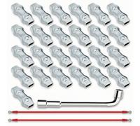 Jiuvaso Connecteur Clôture Électrique avec Bornes à Boucle en Cuivre pour Jonction Cor Conductrice et Installation Simple pour Clôture Protection Animale
