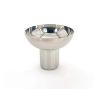 Jiuvaso Coupe à Dessert sur Pied Bol Pédestal Récipient Corbeille Intérieur en Acier Inoxydable Reflets Métalliques Entretien, Moderne, Bol À Dessert Haut En Acier Inoxydable, Base Argentée