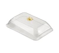 Jiuvaso Couvercle Alimentaire Rectangulaire en Forme de Cloche, Moustiquaire de Table pour Aliments, Cloche Couvre Plat, pour Gâteaux, Bonbons, Planches de Charcuterie, Beignets et Fromages, L Clear