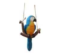 Jiuvaso Décoration de Jardin En Forme de Perroquet, Sculpture D'oiseau, Ornement Miniature, Idée Cadeau, Figurine Polyvalente pour Arbre, Perroquet Bleu