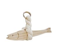 Jiuvaso Décoration de Porte en Bois à Suspendre, Motif Poisson, Corde en Coton, décoration Murale d'entrée, S Without Bell