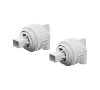 Jiuvaso Deux Raccords de Buse à Bec de Canard pour Aquarium, Raccord Rotatif pour Sorties d'eau, Blanc