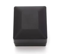 Jiuvaso Écrin à Bague Boîte à Bijoux Coffret Présentation Rangement LED Éclaire l'Intérieur la Pièce Surface Peinte Aspect Raffiné Garniture Peluche Adapté, Noir, Laque Mate