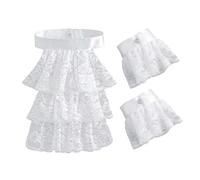 Jiuvaso Ensemble Jabot et Manchettes en Dentelle Amovibles, Accessoires Vestimentaires pour Hommes et Femmes