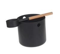 Jiuvaso Ensemble Seau et Louche pour Sauna 5 L, Accessoires pour Sauna, pour Hôtel, Intérieur et Extérieur