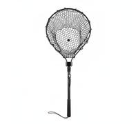 Jiuvaso Épuisette Pliable Épuisette de Pêche Filet Compact Télescopique Manche Antidérapant Alliage d'Aluminium Maille Silicone Adaptée aux Randonnées de Kayak Bord de Berge