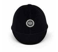 Jiuvaso Équipement Équestre Casque d'Équitation Casque Équitation Casque Cheval Bombe Équitation Réglable par Molette Arrière Dôme Robuste et Sangle Stable, Noir, Couronne Ronde Argentée