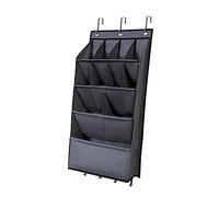 Jiuvaso Étagère à Chaussures Suspendue à Fixer Derrière Une Porte, avec 7 Crochets, Pliable, Idéale pour La Chambre, Le Couloir Ou La Chambre D'enfant. Co, Grilles grises 11