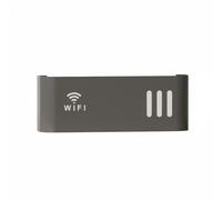 Jiuvaso Étagère WiFi Murale Organisateur Fils Boîte Câbles Polypropylène Fixation Murale Pratique Utilisation Intérieure Convient à Appartement Salon Environnement Connecté, Grey New 3-Hole WiFi