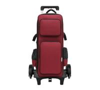 Jiuvaso Étui Instrument à Vent Housse Musique Coffre Rangement Sac à Dos avec Extérieur Imperméable et Poches Zippées Bretelles Réglables et Poignée Solide, Array, Rouge Vin