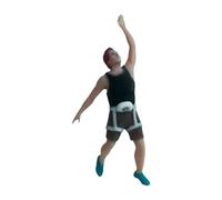 Jiuvaso Figurine miniature à l'échelle 1:87, figurine de personnage miniature, escalade, petit ornement pour maison de poupée, accessoires de mise en page, Noir