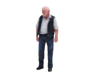 Jiuvaso Figurine Miniature de Vieillard à L'échelle 1:64, Miniature Réaliste En Résine, pour Un Micro-.