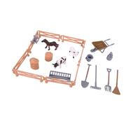 Jiuvaso Figurines d'animaux de la ferme, jouets d'apprentissage précoce, micro- pour adultes, 22 Pièces, Pas de Véhicule