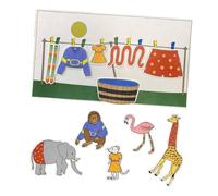 Jiuvaso Figurines en feutrine pour tableau blanc, kit d'activités éducatives de narration, apprentissage précoce
