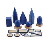 Jiuvaso Formes géométriques, solides, cylindres, ensemble de géométrie, cadeau, développement pour enfants, cubes pour enfants de 3 ans et plus, garçons et