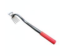 Jiuvaso Fourche à Désherber Double Emploi Outil Manuel en Acier Résistant Désherbeur de Sol à Binette Double Tête Cultivateur Ergonomique pour Extraction, Binette 5 Dents