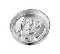 Jiuvaso Gamelle Anti Glouton Bol Ralentisseur pour Chien Chat Mangeoire Acier INOX Antidérapant Entretien Simple Convient Chiens Chats Déplacements Maison, Style C