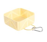 Jiuvaso Gamelle Pliable pour Chien Contenant de Nourriture Portable Bol d'eau pour Randonnée Écuelle de en Silicone Étanche Adaptée pour Les Chiens de, Jaune