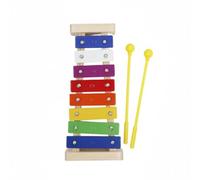 Jiuvaso Glockenspiel Enfant Instrument Percussion Xylophone Clés Métal Gravées Jeu Éducatif Motricité Observation Sonore Adapté aux Enfants Détente Familiale Initiation Musicale