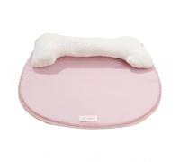 Jiuvaso Grand Tapis Rafraîchissant pour Chat Tapis Refroidissant Coussin Lit avec Rebord Surélevé 8 Cm en Polyester Respirant Détachable Convient à la Maison, Rose, Grand 60 52 8cm