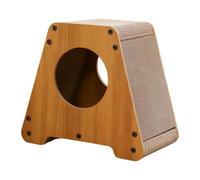 Jiuvaso Griffoir Carton Chat Couch Lounge Nid Pad Sofa Carton Corrugé MDF Fonction 3 en 1 Adapté à Chats Adultes Relaxation Jeu Refuge D'Intérieur, Nid Trou