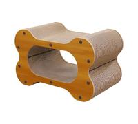Jiuvaso Griffoir Carton Chat Couch Lounge Nid Pad Sofa Carton Corrugé MDF Fonction 3 en 1 Adapté à Chats Adultes Relaxation Jeu Refuge D'Intérieur, Double Nid