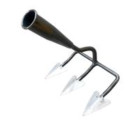 Jiuvaso Houe de Jardin, Outil de Jardinage pour Creuser Le Sol, houe Triangulaire Portable, Ergonomique et Efficace, 3 Dents