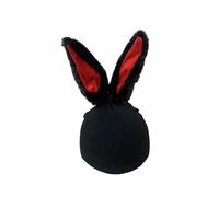 Jiuvaso Housse de Casque de Ski Accessoire Tricoté Lavable Couvre-casque Doux Universel Protection Coupe-vent Décorative Adaptée Aux Femmes Hommes Sports D'Hi, Longues Oreilles Noires