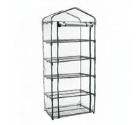 Jiuvaso Housse de Serre Portable Couverture Transparente en PVC pour Abri de Jardin Tente Mobile Résistante aux Changements Climatiques Convient pour Balcon Terrasse Serre , 5 Étages