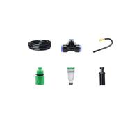 Jiuvaso Irrigation Spray Nozzle Ensemble Complet Goutte à Goutte Tuyau PE Buses Orientables Réglage Fin Raccord Robinet Filtre Anti-colmatage Arrosage Régulier Adapté à Jardin Patio Serre, 5 Mètres