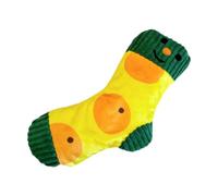 Jiuvaso Jouet à Mâcher en Peluche pour Chien avec Son Couineur et Texture Agréable pour l'Activité et -être, Orange