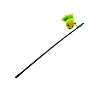 Jiuvaso Jouet à Plumes pour Chat avec Clochette, 57 Cm, Attrape-ficelles, Jouet d'exercice et D'éveil Interactif, Vert