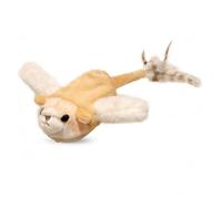 Jiuvaso Jouet Écureuil Jouet Interactif Chat Appareil Félin Jouet Électronique avec Son Intégré Recharge USB C Extérieur Peluche Douce Couche Coussinée Plume, Orange