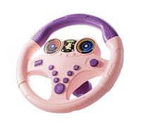 Jiuvaso Jouet Volant Simulation Enfant Jouet Sons Voiture Simulation Jouet Activité Musicale Interactif Attache Siège Pratique Convient pour Développem, Petite Base Rose