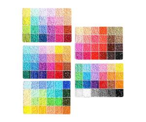 Jiuvaso Kit de 5 Boîtes de Perles à Repasser pour Loisirs Créatifs, Perles de Fusion 2.6mm Couleurs Riches, Grande Capacité pour Créations Artistiques, pour Enfants et Adultes, Idéal pour Projets DIY